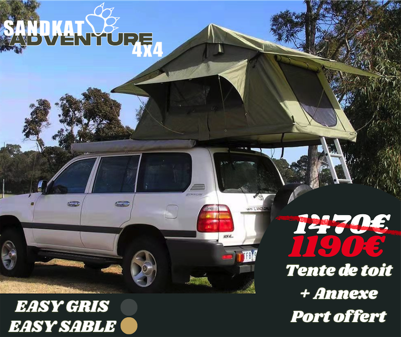 PRIX CHOC TENTE DE TOIT EASY GREY, ANNEXE ET FRAIS DE PORT OFFERTS
